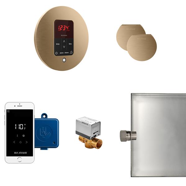Mr. Steam - Butler Max Steam Shower Control Package With Itempoplus Control And Aroma Designer Steamhead Round