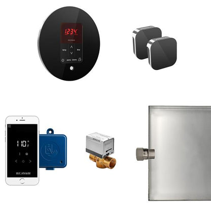Mr. Steam - Butler Max Steam Shower Control Package With Itempoplus Control And Aroma Designer Steamhead Round