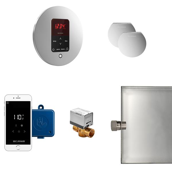 Mr. Steam - Butler Max Steam Shower Control Package With Itempoplus Control And Aroma Designer Steamhead Round