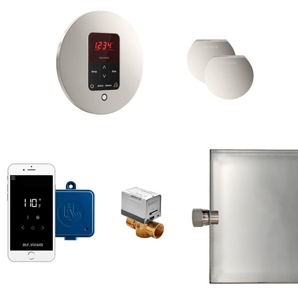 Mr. Steam - Butler Max Steam Shower Control Package With Itempoplus Control And Aroma Designer Steamhead Round