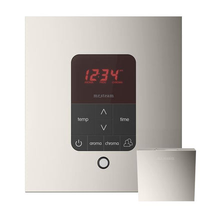 Mr. Steam - Itempoplus Steam Shower Control And Aroma Designer Steamhead Square Glass
