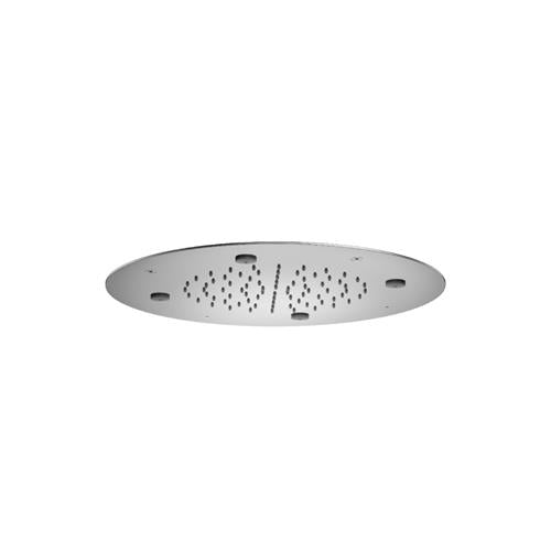 Flusso - 15 Inch Stainless Steel Flush Mount Rainhead With Mist Flow