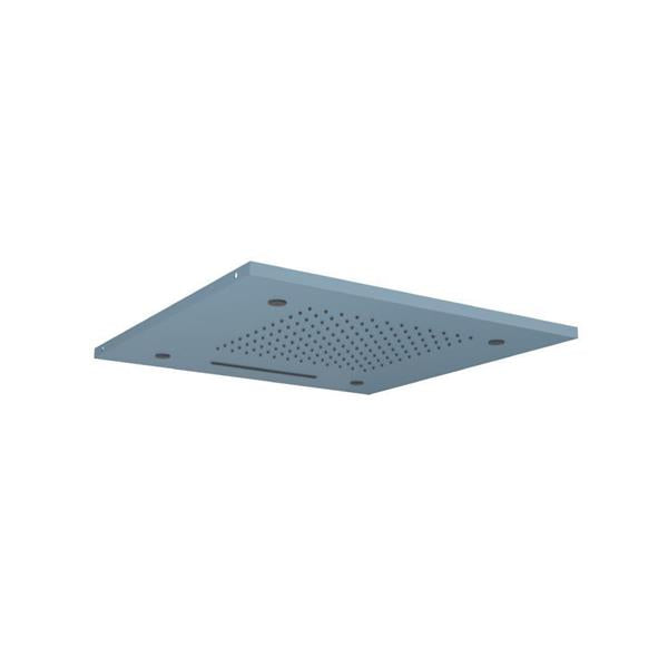 Flusso - 20 Inch Stainless Steel Flush Mount Rainhead With Cascade Waterfall & Mist Flow