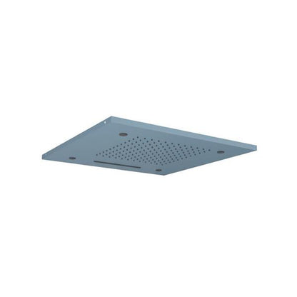 Flusso - 20 Inch Stainless Steel Flush Mount Rainhead With Cascade Waterfall & Mist Flow
