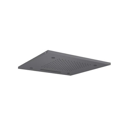 Flusso - 20 Inch Stainless Steel Flush Mount Rainhead With Cascade Waterfall & Mist Flow