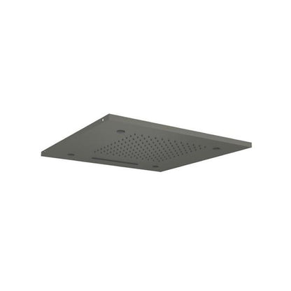 Flusso - 20 Inch Stainless Steel Flush Mount Rainhead With Cascade Waterfall & Mist Flow