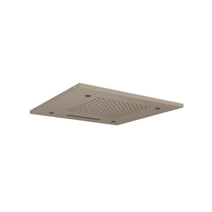Flusso - 20 Inch Stainless Steel Flush Mount Rainhead With Cascade Waterfall & Mist Flow