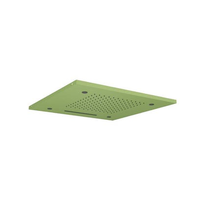 Flusso - 20 Inch Stainless Steel Flush Mount Rainhead With Cascade Waterfall & Mist Flow