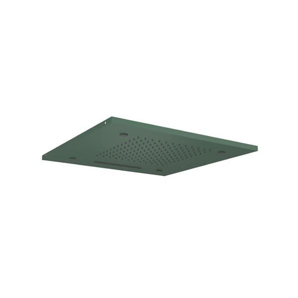 Flusso - 20 Inch Stainless Steel Flush Mount Rainhead With Cascade Waterfall & Mist Flow