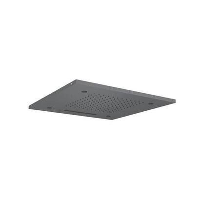 Flusso - 20 Inch Stainless Steel Flush Mount Rainhead With Cascade Waterfall & Mist Flow