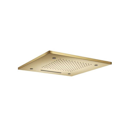 Flusso - 20 Inch Stainless Steel Flush Mount Rainhead With Cascade Waterfall & Mist Flow