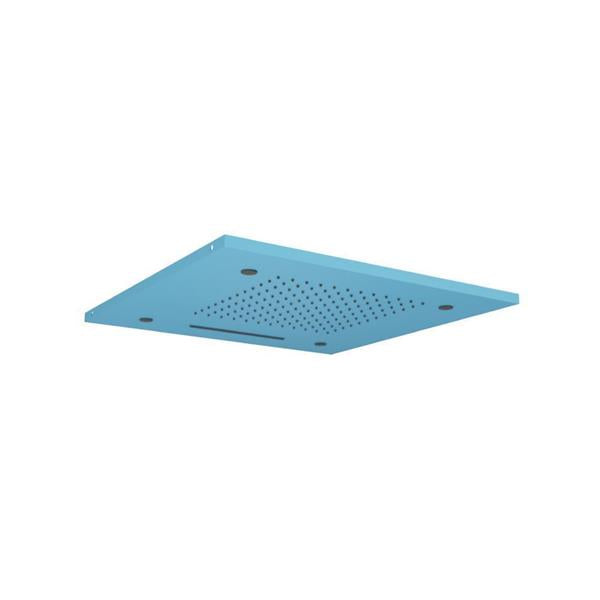 Flusso - 20 Inch Stainless Steel Flush Mount Rainhead With Cascade Waterfall & Mist Flow