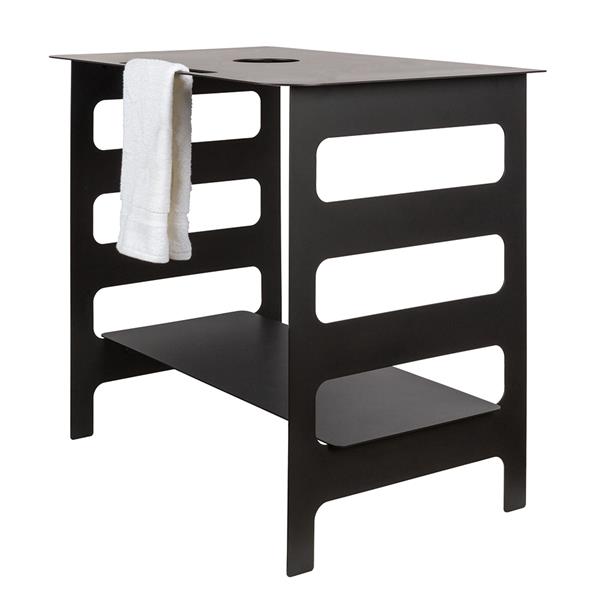 Lacava - Metallo Floor Standing Metal Vanity With Shelf. Vessel Sink Sold Separately. W: 30 Inch, D: 22 Inch, H: 30 Inch.