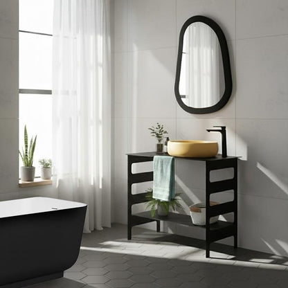 Lacava - Metallo Floor Standing Metal Vanity With Shelf. Vessel Sink Sold Separately. W: 36 Inch, D: 22 Inch, H: 30 Inch.