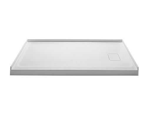 MTI - 6036 Dolomatte Lh Drain 3-Sided Integral Tile Flange - White