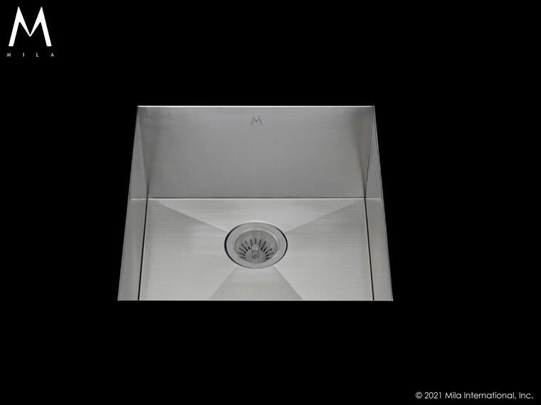 Mila - Flatiron Single Bowl Under Mount - 20 X 15 Satin Brushed SS