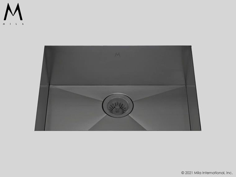 Mila - Flatiron Single Bowl Under Mount  - 22 X 18.5 Graphite