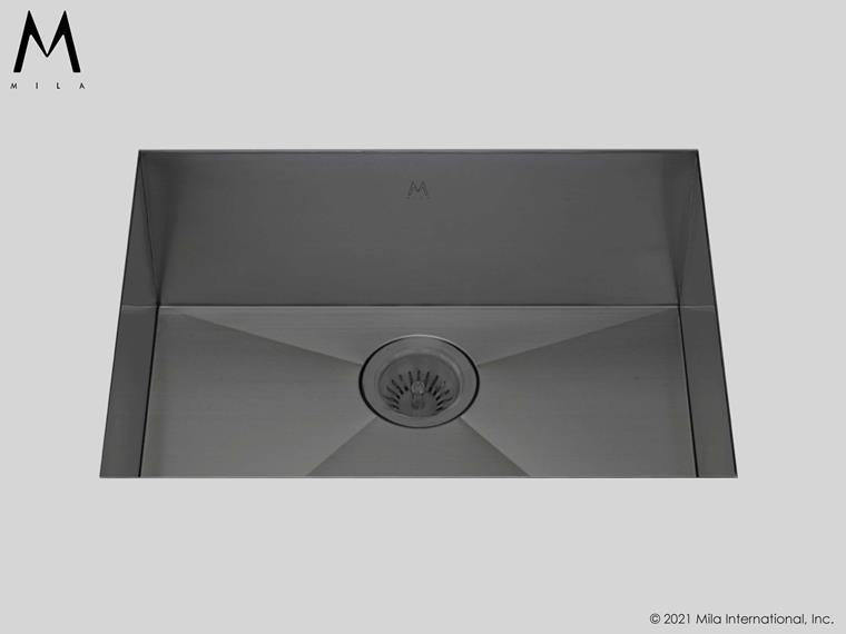 Mila - Flatiron Single Bowl Under Mount  - 28 X 18.5 Graphite