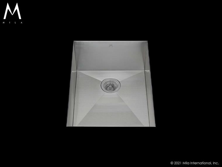 Mila - Flatiron Single Bowl Under Mount  - 15 X 20 Satin Brushed SS