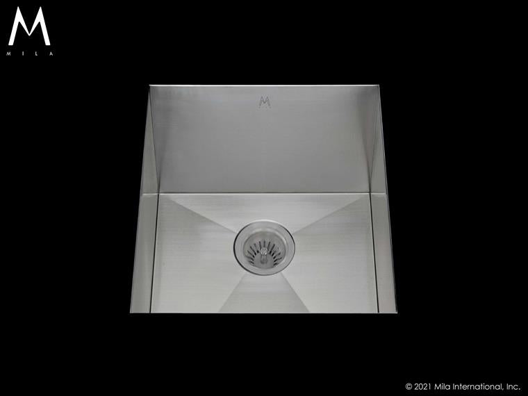 Mila - Flatiron Single Bowl Under Mount  - 19 X 20 Satin Brushed SS