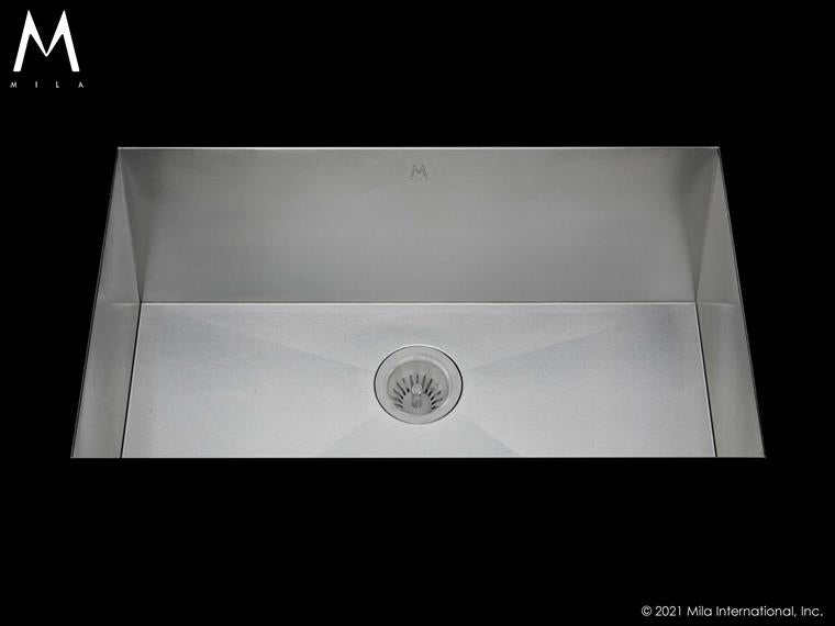 Mila - Flatiron Single Bowl Under Mount  - 31 X 20 Satin Brushed SS