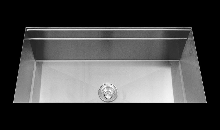 Mila - Workstation Single Bowl Under-Mount  - 33 X 18.5 Satin Brushed SS