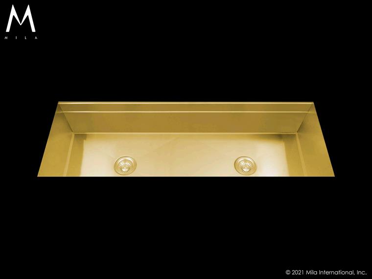 Mila - Workstation Single Bowl Under-Mount  - 51 X 18.5 Gold