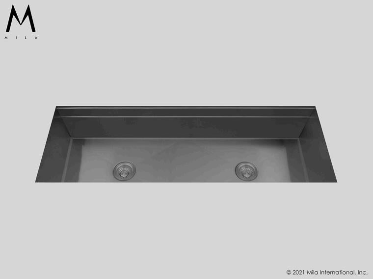 Mila - Workstation Single Bowl Under-Mount  - 51 X 18.5 Graphite
