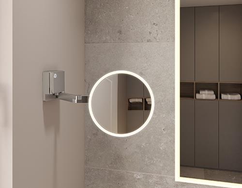 Fleurco - Vizo Wall Mounted Round/Round Led Cosmetic Mirror
