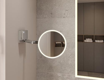 Fleurco - Vizo Wall Mounted Round/Round Led Cosmetic Mirror