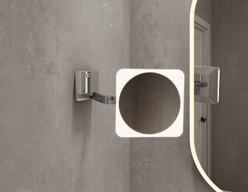 Fleurco - Vizo Wall Mounted Square/Round Led Cosmetic Mirror