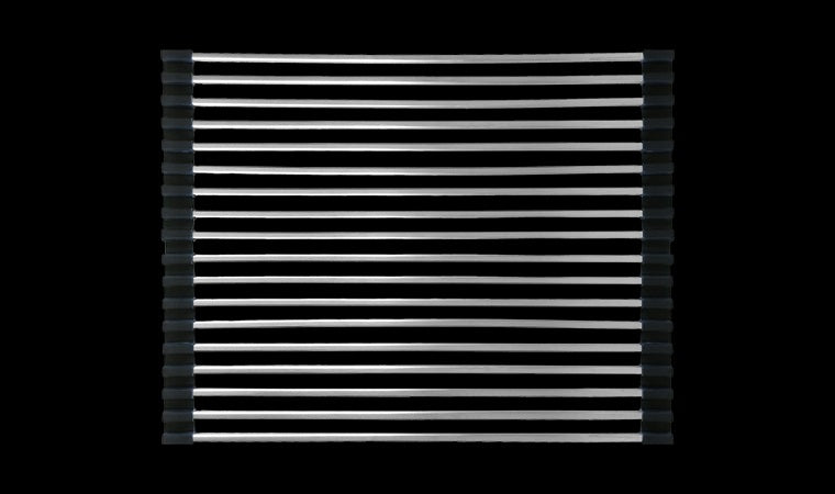 Mila - Workstation Roll Up Grid  - Satin Brushed SS