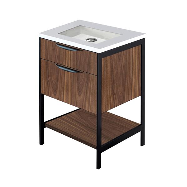 Lacava - Navi Cabinet Of Free Standing Under-Counter Vanity With One Wide Drawers, Bottom Wood Shelf