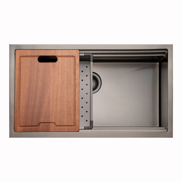 Hamat - Nero 32 Inch PVD R10 Workstation Sink