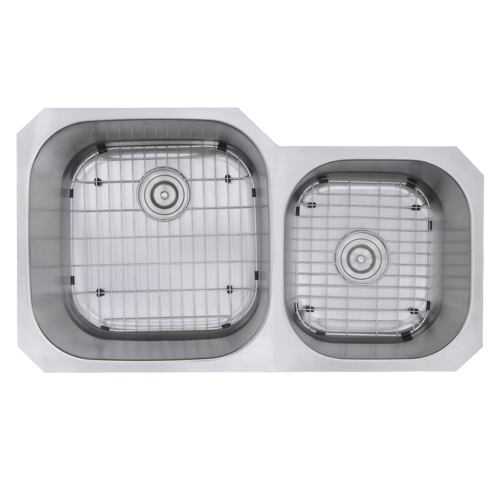 Nantucket Sinks - 35 Inch Double Bowl Undermount Stainless Steel Kitchen Sink