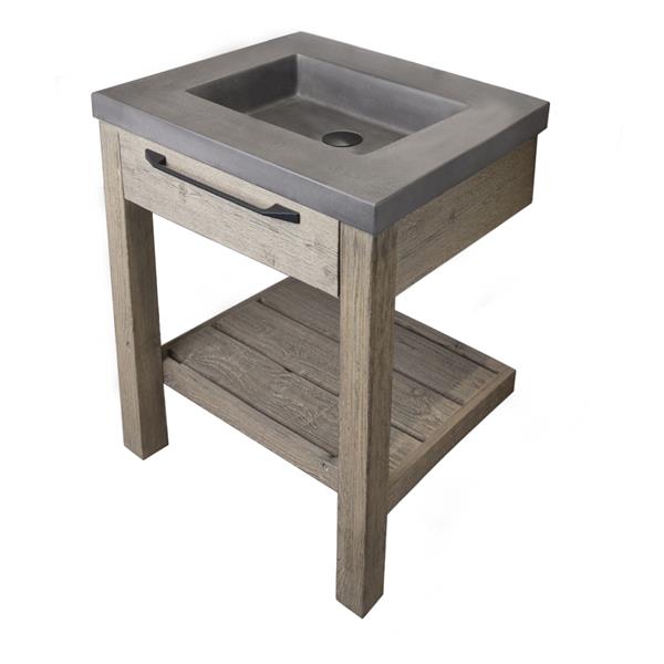 Lacava - Newterra Floor-Standing Vanity With Drawer And Slotted Bottom Shelf.