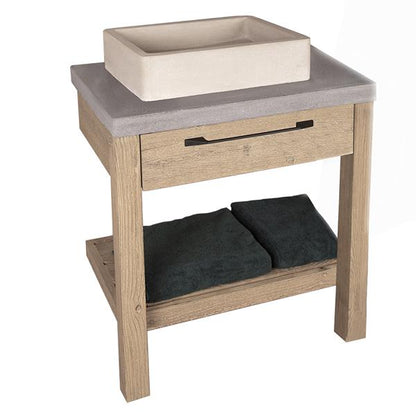 Lacava - Newterra Floor-Standing Vanity With Drawer And Slotted Bottom Shelf.