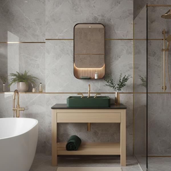 Lacava - Newterra Floor-Standing Vanity With Drawer And Slotted Bottom Shelf.