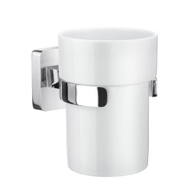 Smedbo - Ice Holder In Polished Chrome With Porcelain Tumbler