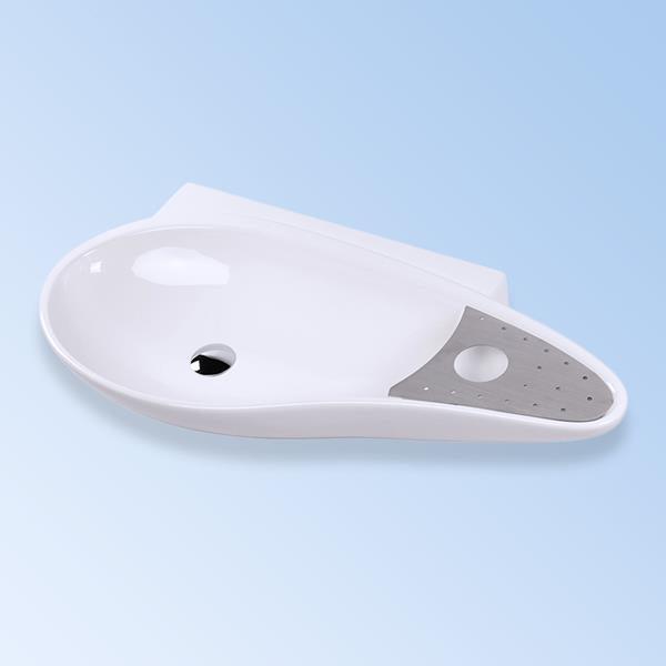 Lacava - Ovale Wall-Mount Porcelain Bathroom Sink Without Faucet Hole, No Overflow