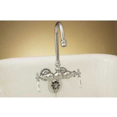 Strom Living - 3 Ball Leg Tub Faucet With 9 3/4 Inch H Gooseneck Spout