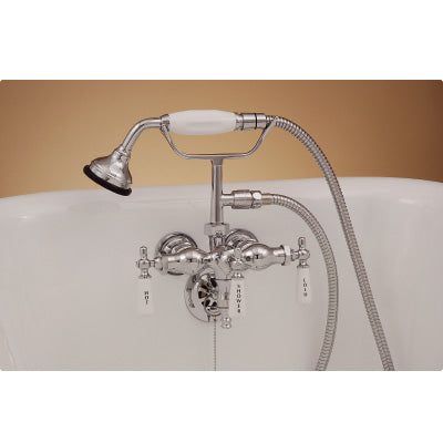 Strom Living - Leg Tub Faucet With Handheld Shower, Includes Vacuum Breaker