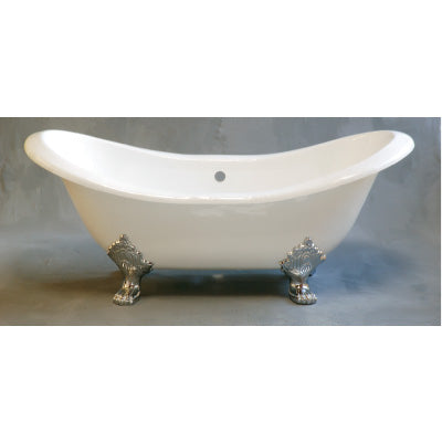 Strom Living - The Crescent 6' Cast Iron Double Ended Slipper Tub On Selected Finish Legs