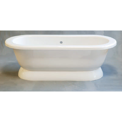Strom Living - The Mammoth 75 Inch Acrylic Dual Tub On Pedestal Without Faucet Holes.
