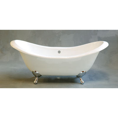 Strom Living - The Moon 6' Cast Iron Peg Leg (On Selected Finish) Double Ended Slipper Tub
