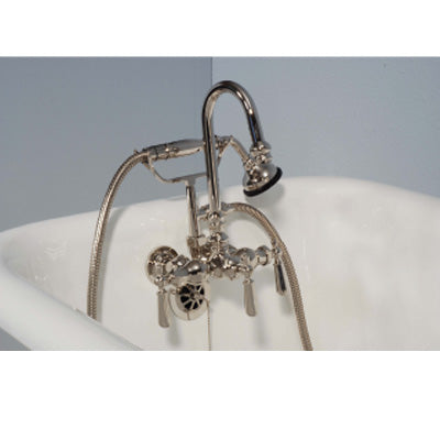 Strom Living - Gooseneck Legtub Faucet With Handheld Shower, 3 3/8 Inch Ctr.