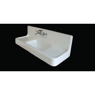 Strom Living - The Clarion 5' Cast Iron Farmhouse Drainboard Sink Only Without Legs.