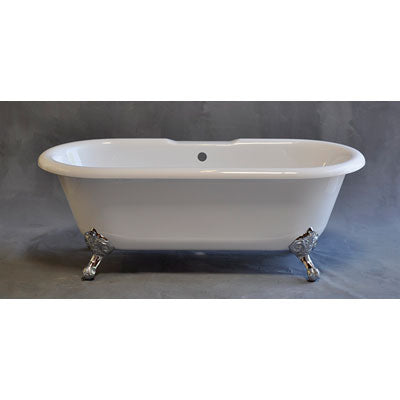 Strom Living - The Arcadia 5 1/2' Acrylic Dual Tub On Selected Finish Legs