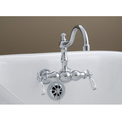 Strom Living - 3 Ball Leg Tub Faucet W/Fixed Arched Spout, 3 3/8 Inch Centers