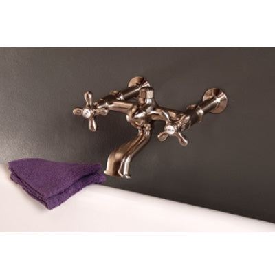 Strom Living - Wall Mount Faucet W/7 Inch Centers, Cross Point Handles.